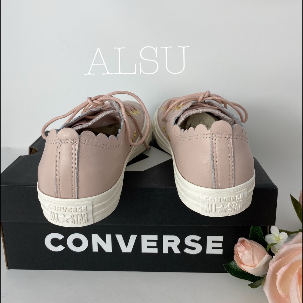 Converse Ctas Low Top Leather Particle Beige W - Picture 4 of 8